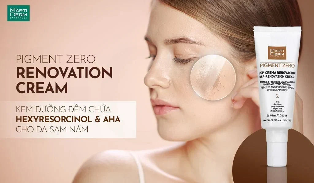 PIGMENT ZERO RENOVATION CREAM – KEM DƯỠNG ĐÊM VỚI HEXYRESORCINOL & AHA CHO DA SẠM NÁM