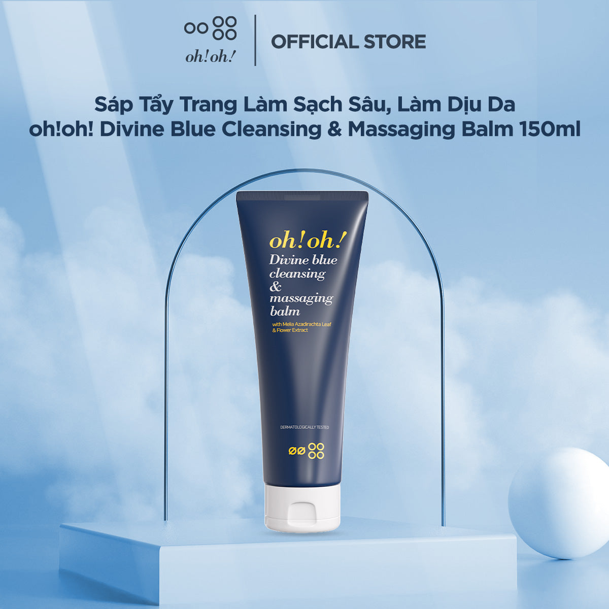 Sáp Tẩy Trang Làm Sạch Sâu, Trẻ Hóa Da oh!oh! Divine Blue Cleansing & Massaging Balm (150ml/ 30ml)