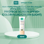 Kem Chống Nắng Phổ Rộng, Làm Đều Màu Da, Ngừa Lão Hoá, Phòng Chống Nám Quay Lại - MartiDerm The Originals Proteos Screen SPF50+ Color Fluid Cream (Light) (40ml)