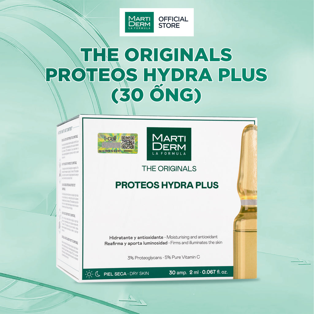 Ampoule Dưỡng Ẩm, Làm Sáng Da & Hỗ Trợ Giảm Nếp Nhăn - MartiDerm The Originals Proteos Hydra Plus (30x2ml)