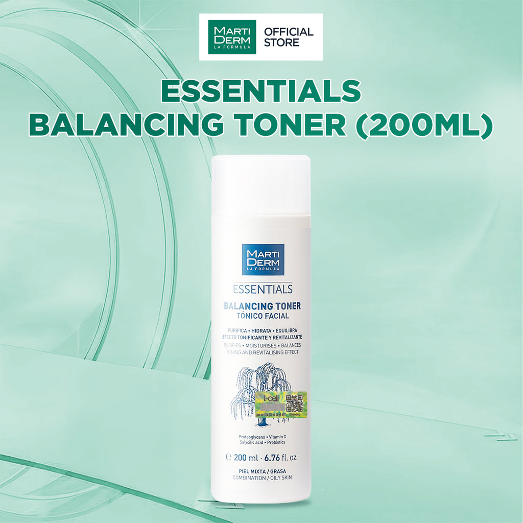 Nước Cân Bằng Làm Sạch & Dưỡng Ẩm Da - MartiDerm Essentials Balancing Toner (200ml)
