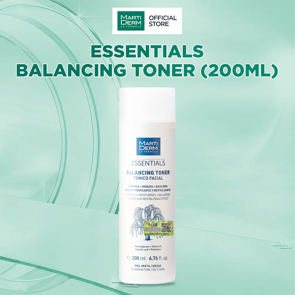 Nước Cân Bằng Làm Sạch & Dưỡng Ẩm Da - MartiDerm Essentials Balancing Toner (200ml)