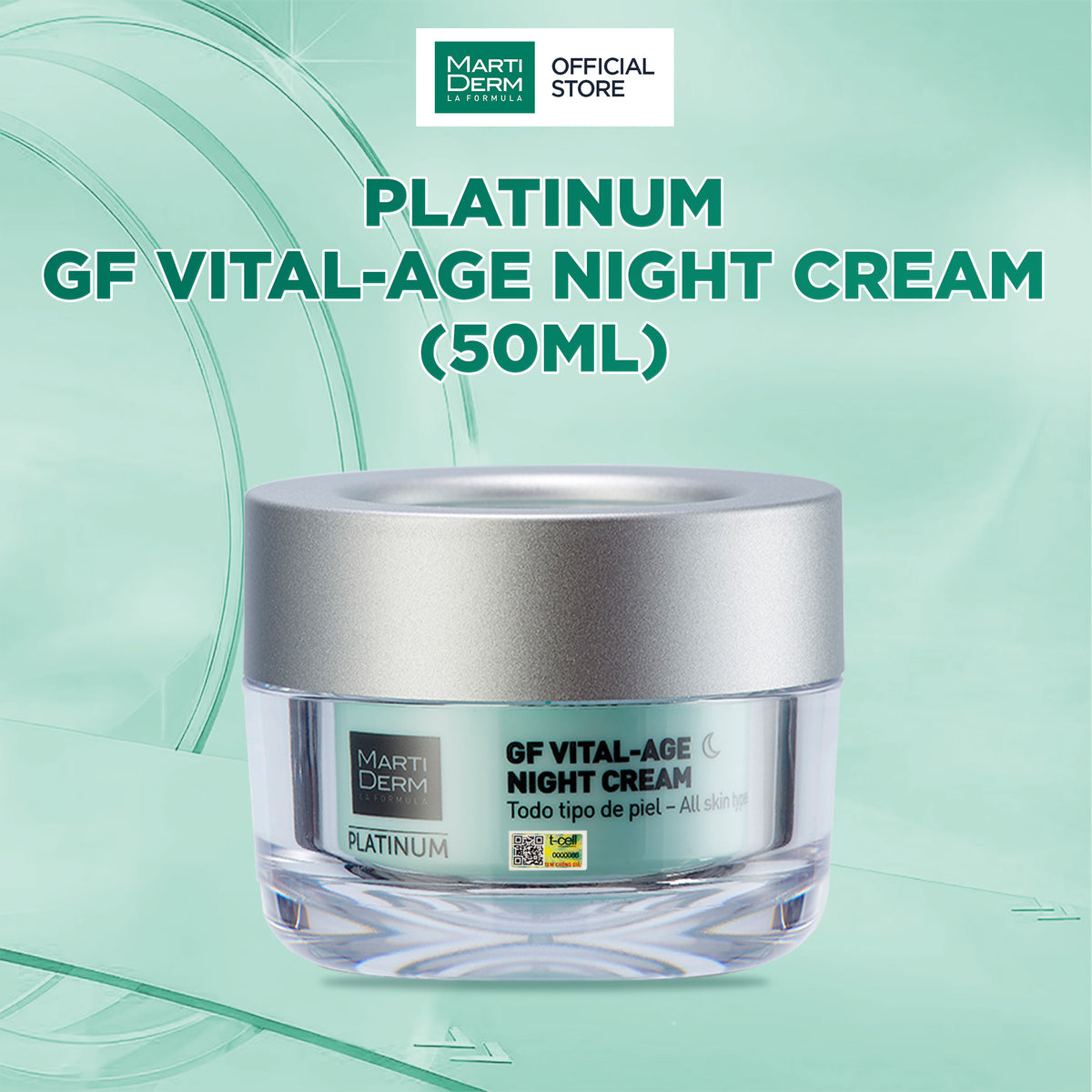 Kem Dưỡng Phục Hồi Hỗ Trợ Trị Mụn & Trẻ Hóa - MartiDerm Platinum GF Vital Age Night Cream (50ml)