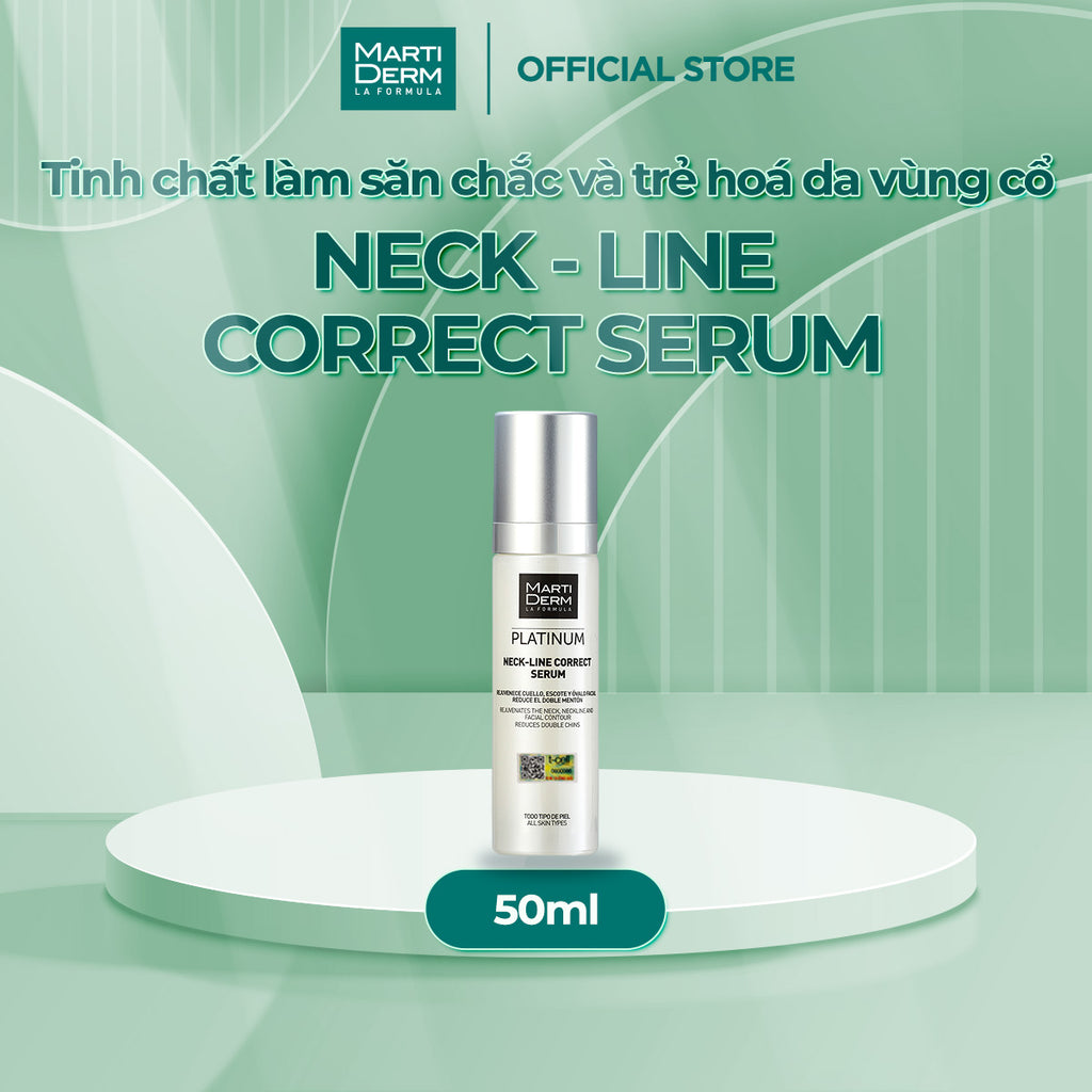 Tinh Chất Làm Săn Chắc & Trẻ Hoá Da Vùng Cổ - MartiDerm Platinum Neck Line Correct Serum (50ml)