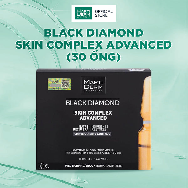 Ampoule Dưỡng Ẩm, Săn Chắc & Làm Sáng Da Với 5% Proteum 89+ & 15% Vitamin C-Tech - MartiDerm Black Diamond Skin Complex Advanced