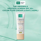 Kem Chống Nắng Phổ Rộng SPF50+ Có Màu, Làm Đều Màu Da - MartiDerm The Originals Proteos Screen SPF50+ Color Fluid Cream (Light) (40ml)