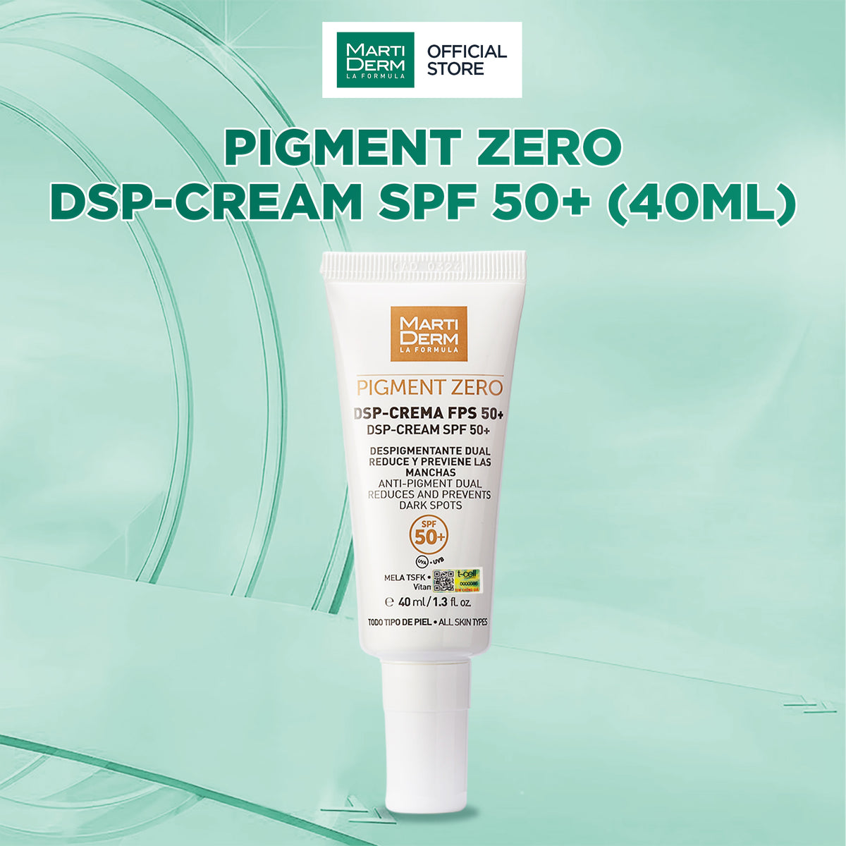 Kem Dưỡng Ẩm Chống Nắng SPF50+ Hỗ Trợ Làm Sáng & Cải Thiện Đốm Sắc Tố - MartiDerm Pigment Zero DSP SPF50+ Cream (40ml)