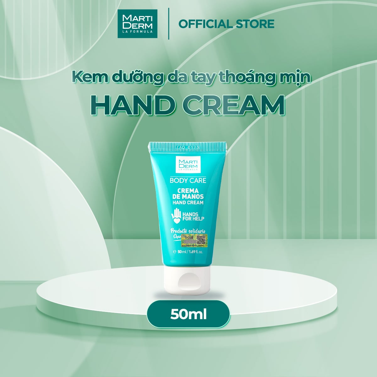 Kem Dưỡng Ẩm & Nuôi Dưỡng Da Tay - MartiDerm Body Care Hand Cream (50ml)