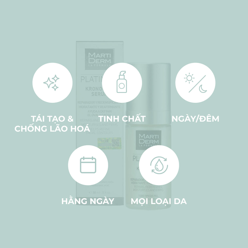 Tinh Chất Tái Tạo Và Chống Lão Hoá - MartiDerm Platinum Krono-Age Serum (30ml)