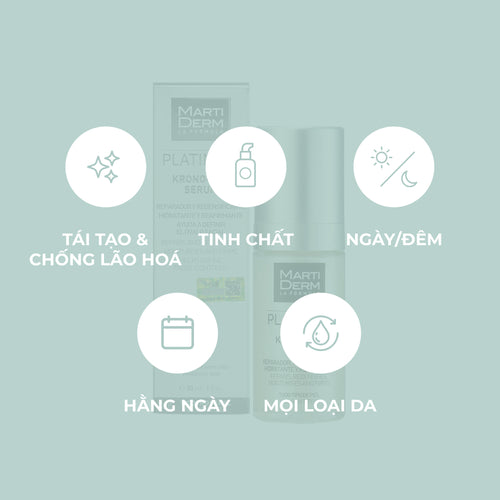 Tinh Chất Tái Tạo Và Chống Lão Hoá - MartiDerm Platinum Krono-Age Serum (30ml)