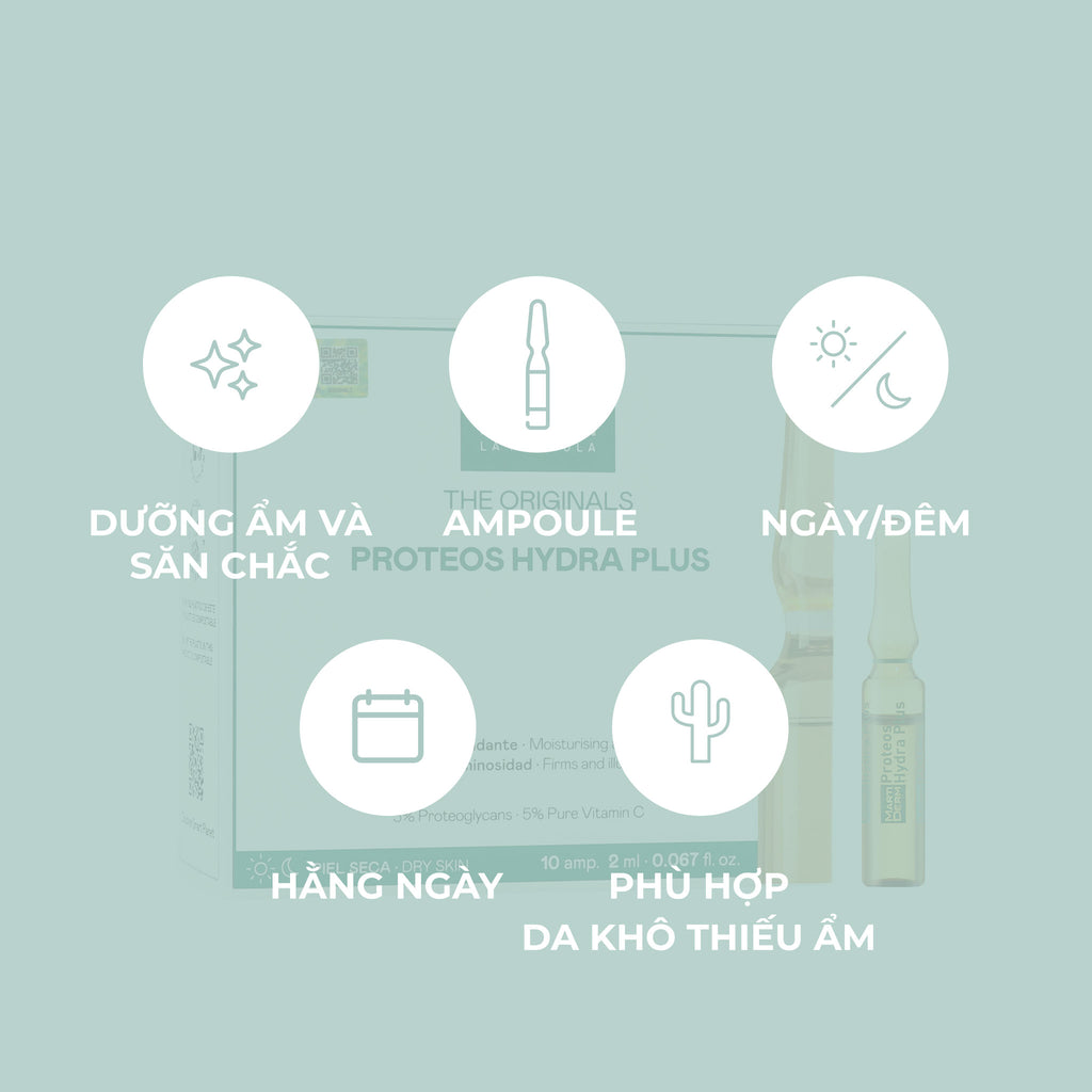 Ampoule Dưỡng Ẩm, Làm Săn Chắc & Ngừa Lão Hoá Da - MartiDerm The Originals Proteos Hydra Plus