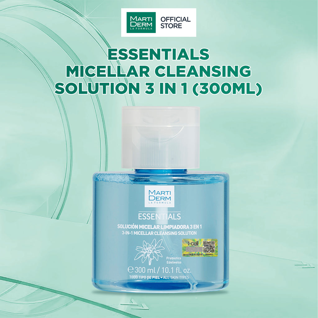 Nước Tẩy Trang Làm Sạch Sâu 3 trong 1 - MartiDerm Essentials Micellar Cleansing Solution 3 In 1 (300ml)