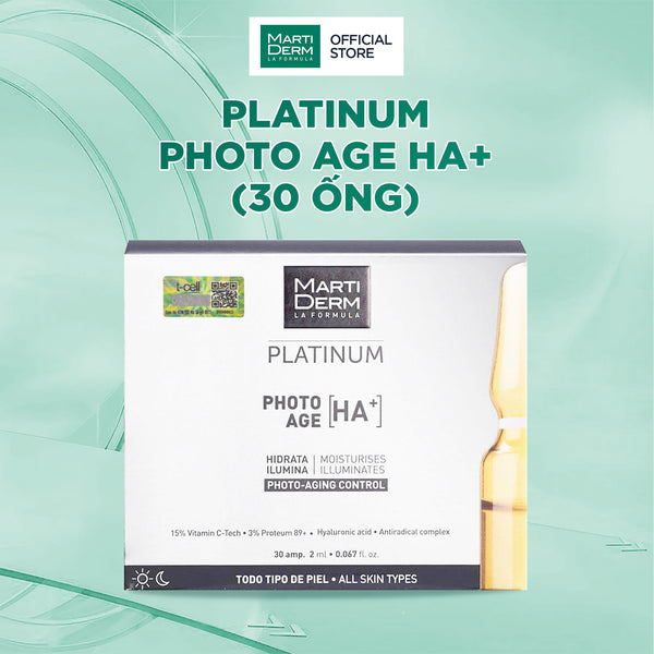 Ampoule 15% Vitamin C-Tech Dưỡng Sáng & Chăm Sóc Da Có Dấu Hiệu Lão Hóa - MartiDerm Platinum Photo-Age HA+