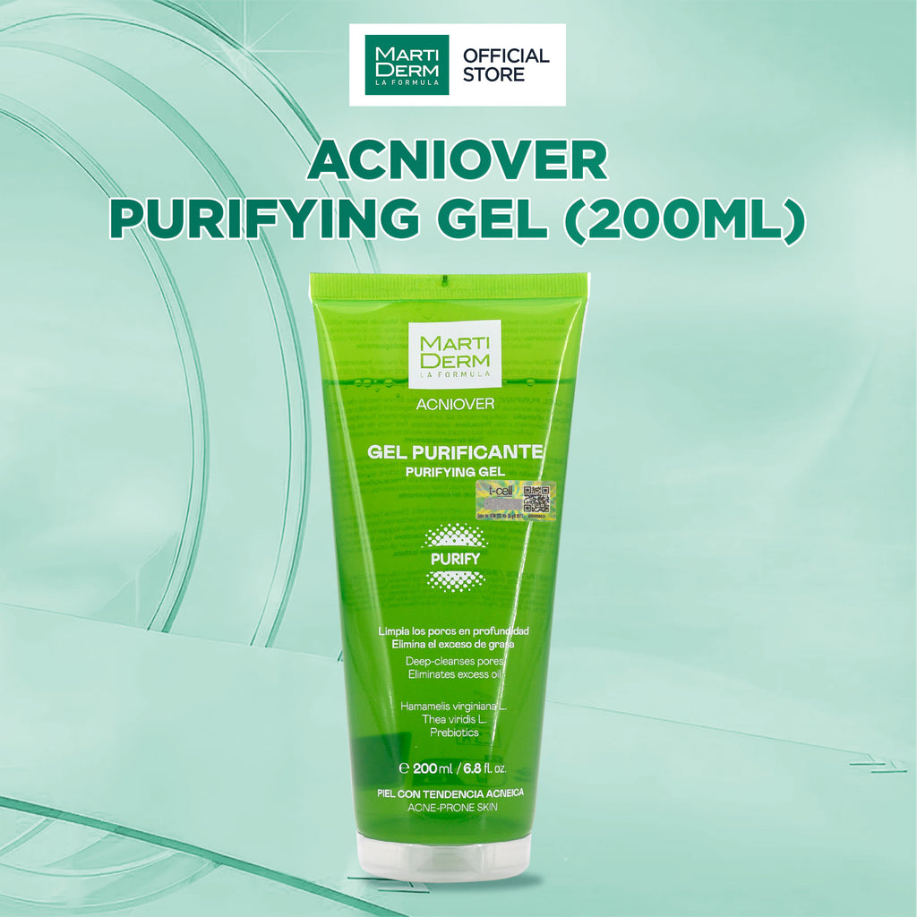 Gel Rửa Mặt Cho Da Dầu Mụn - MartiDerm Acniover Purifying Gel (200ml)