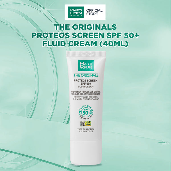 Kem Chống Nắng SPF50+ Dưỡng Ẩm & Hỗ Trợ Giảm Nếp Nhăn - MartiDerm The Originals Proteos Screen SPF50+ Fluid Cream (40ml)