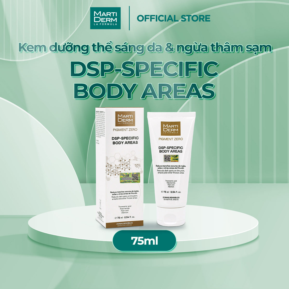 Kem Dưỡng Thể Sáng Da & Ngừa Thâm Sạm Chuyên Sâu - MartiDerm DSP-Specific Body Areas (75ml)