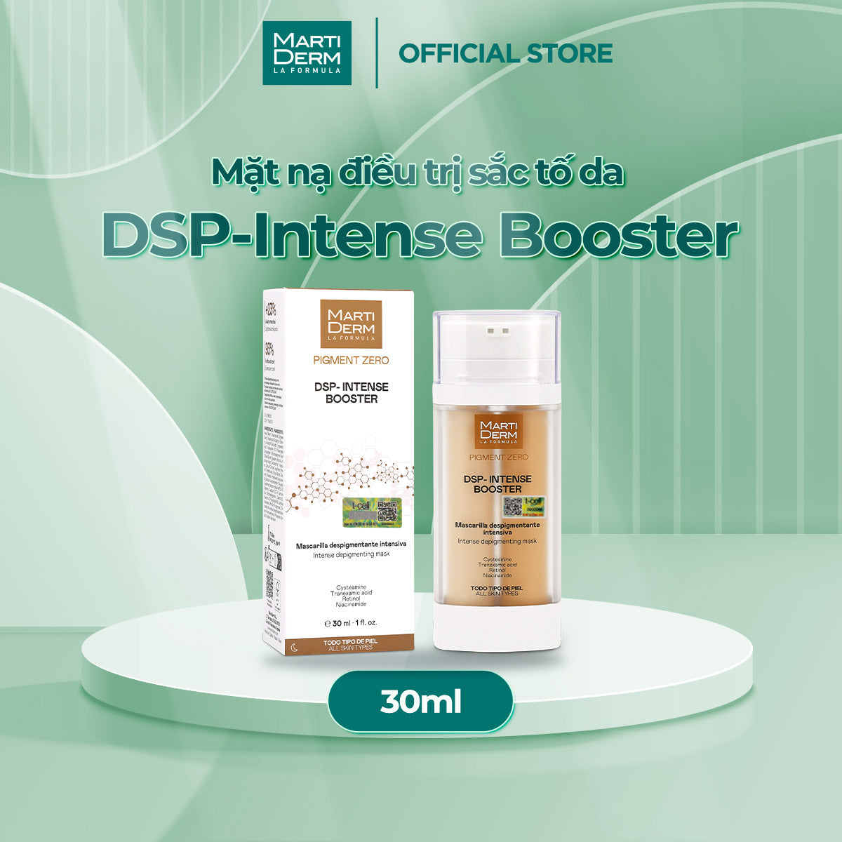 Mặt Nạ Điều Trị Sắc Tố Da Chuyên Sâu - MartiDerm DSP-Intense Booster (30ml)