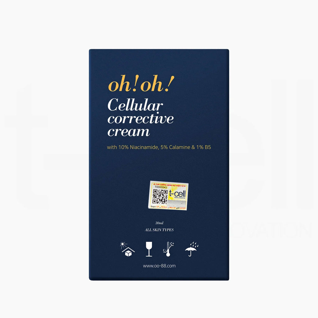Kem Dưỡng Phục Hồi Da Tổn Thương oh!oh! Cellular Corrective Cream (with 10% Niacinamide, 5% Calamine, 1% B5) (30ml)