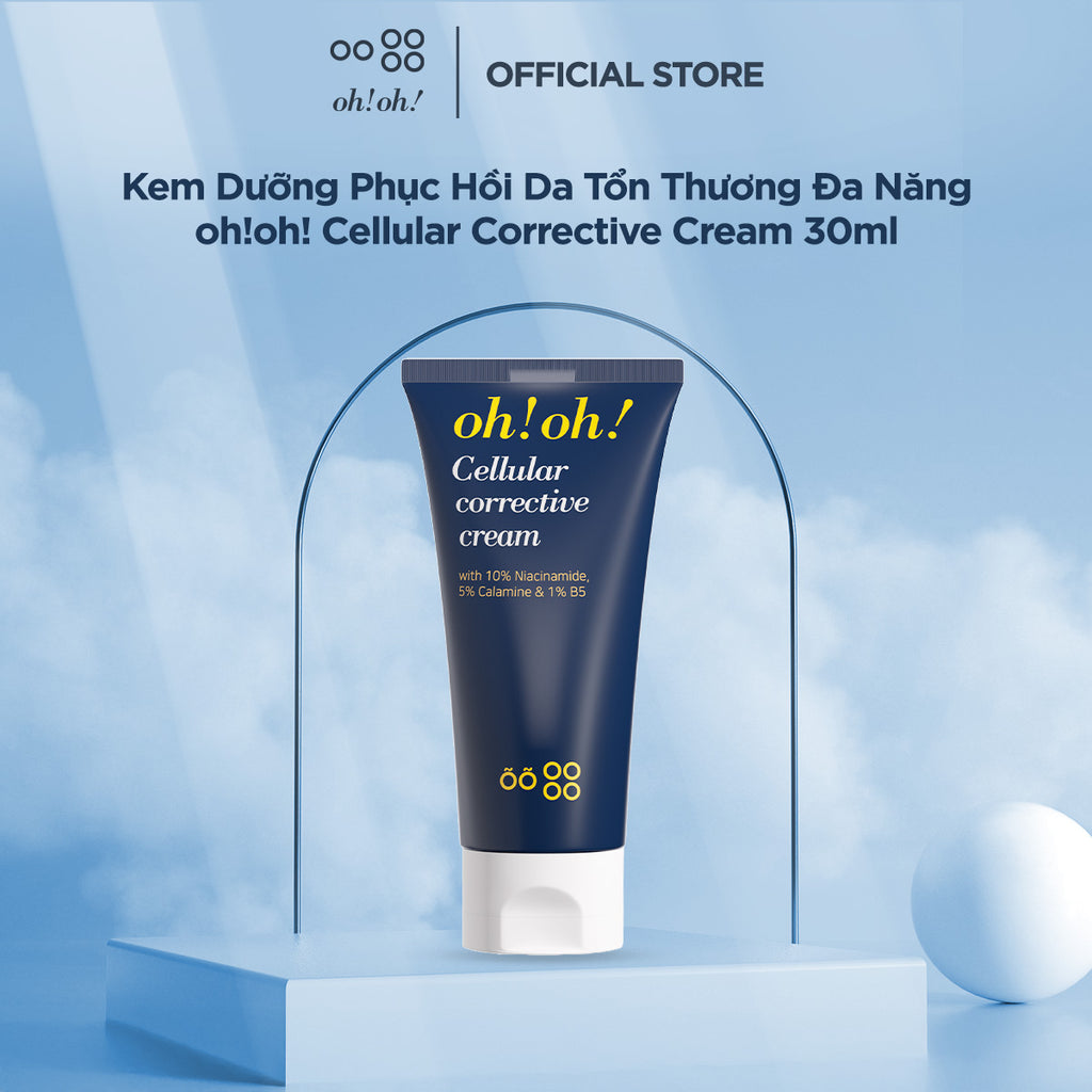 Kem Dưỡng Phục Hồi Da Tổn Thương oh!oh! Cellular Corrective Cream (with 10% Niacinamide, 5% Calamine, 1% B5) (30ml)
