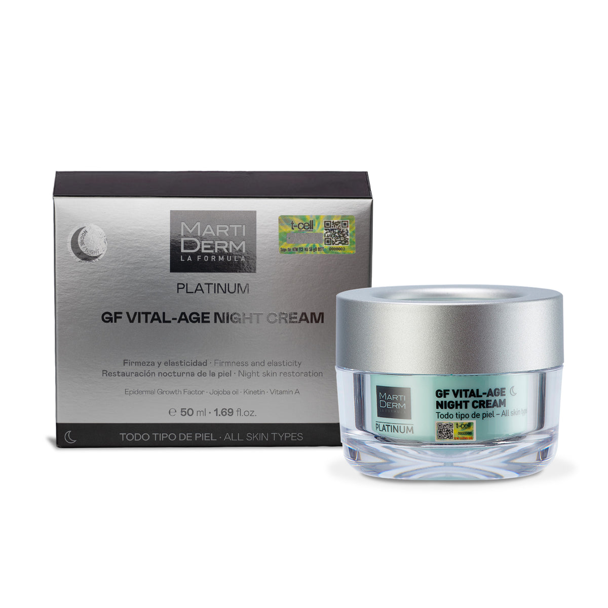 Kem Dưỡng Phục Hồi Hỗ Trợ Trị Mụn & Trẻ Hóa - MartiDerm Platinum GF Vital Age Night Cream (50ml)