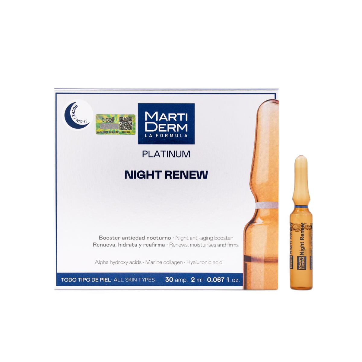 Ampoule Tái Tạo Da Ban Đêm - MartiDerm Platinum Night Renew Ampoule (30 x 2ml)