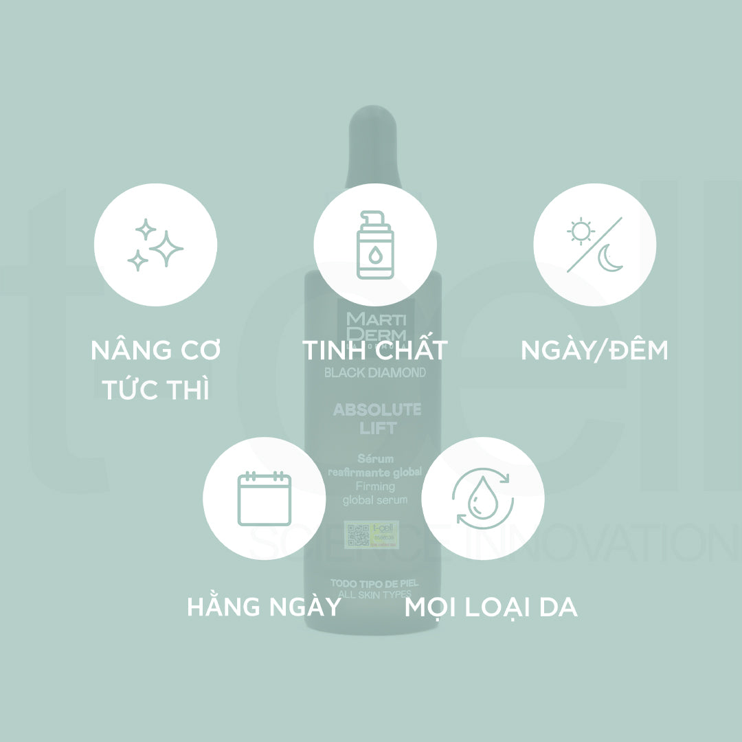 Tinh Chất Nâng Cơ, Chống Nhăn Cho Da - MartiDerm Black Diamond Absolute Lift Serum (30ml)